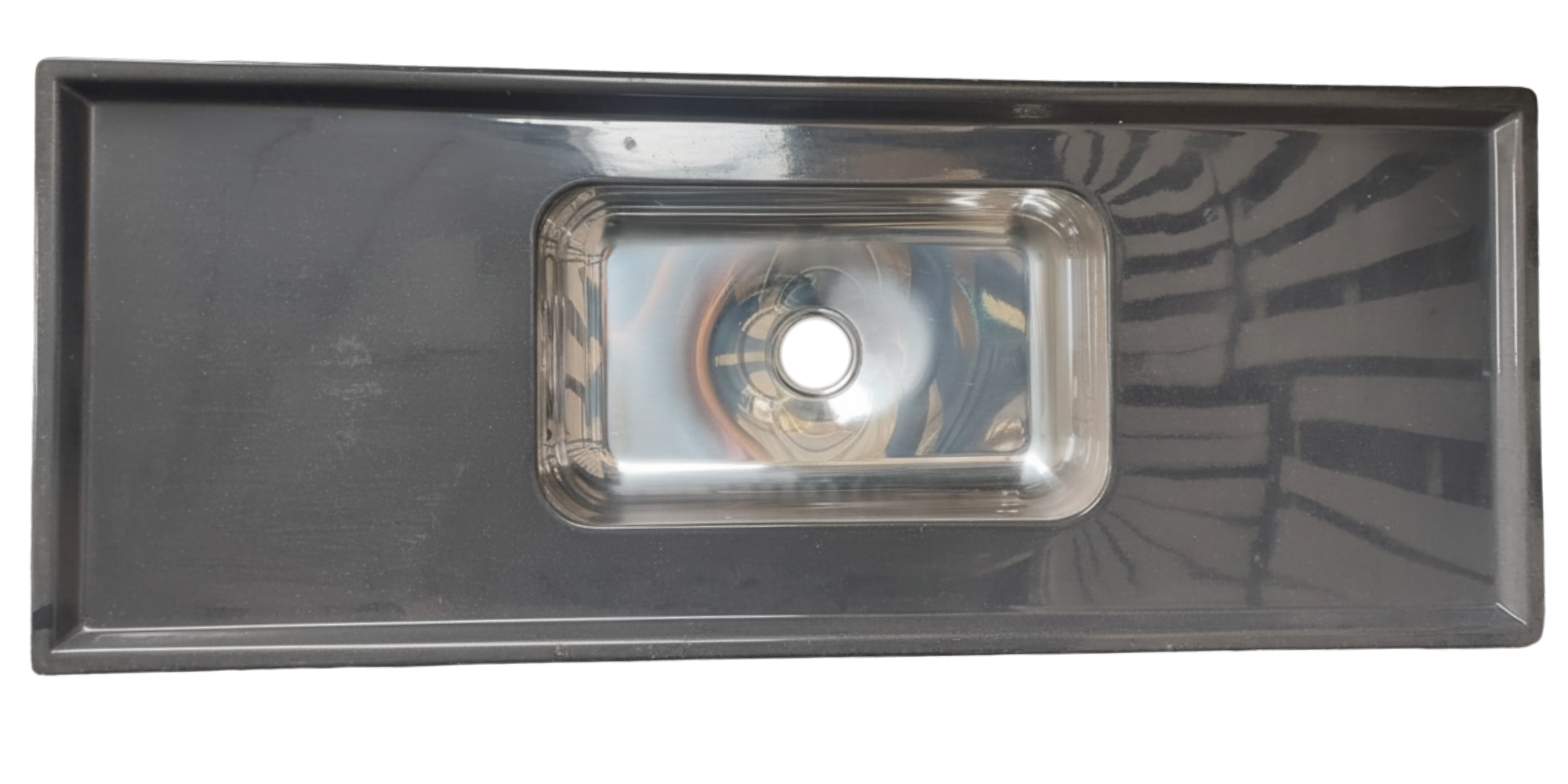 Pia para Gabinete com Bojo em Aço Inox 1,40 x 0,55 m