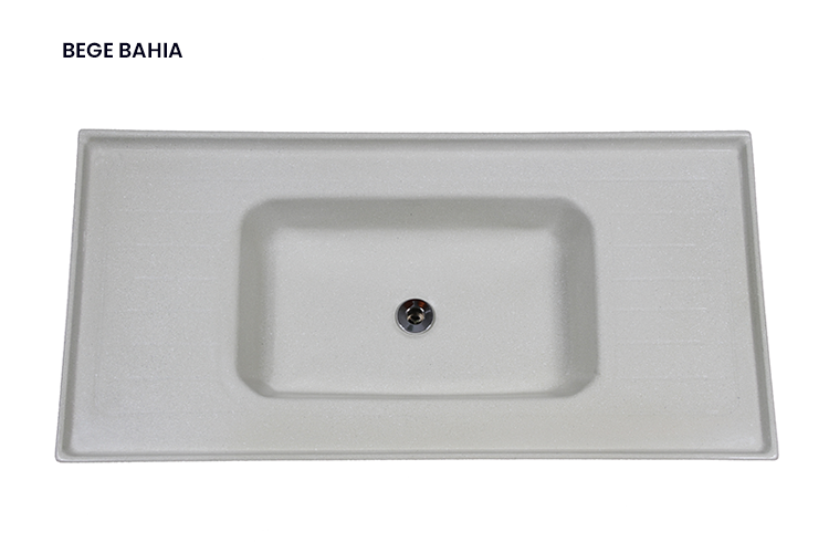 Pia de Mármore Sintético - Bege Bahia - 1,00x0,50