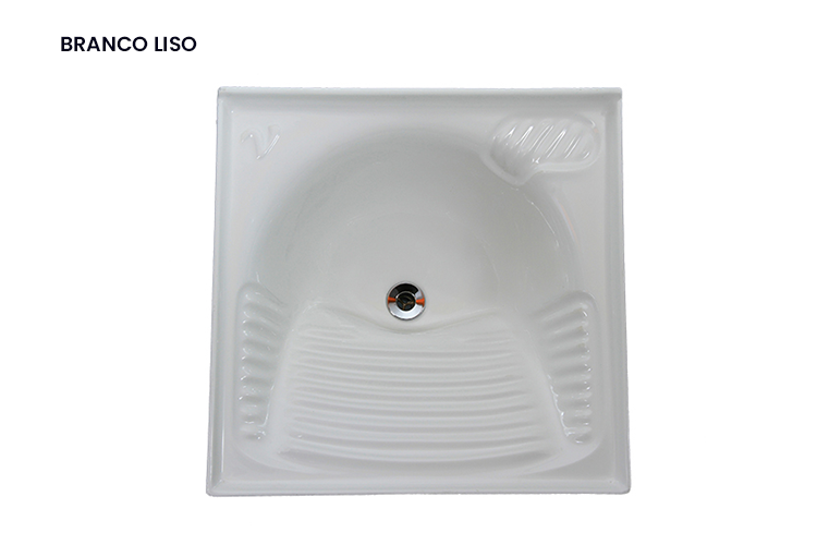 Tanque de Mármore Sintético Simples - Branco Liso - 0,54x0,54