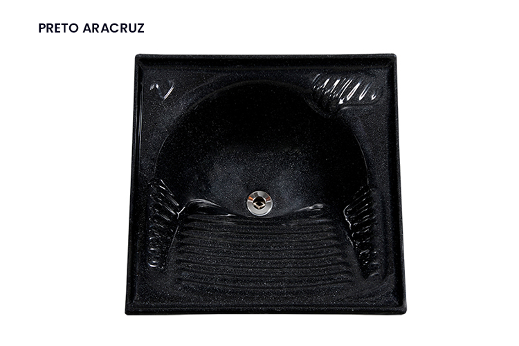 Tanque de Mármore Sintético Simples - Preto Aracruz - 0,54x0,54